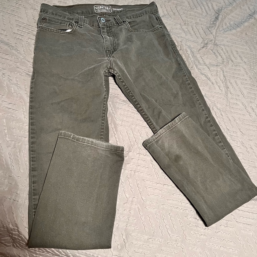 Signature by levi Strauss and co , dark green, skinny 18 regular.